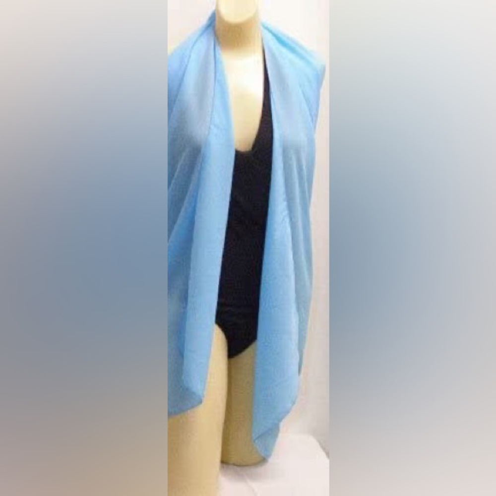 Light blue Long pareo Wrap sarong shawl cover-up scarf